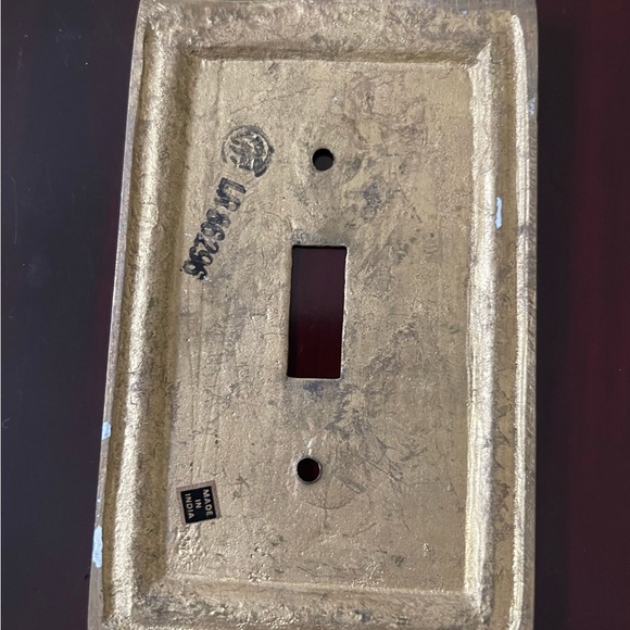 Vintage Solid Brass Made In India Set Of 7 Light Switch Covers - Picture 8 of 16